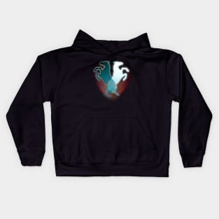 Twin Ice Horses Kids Hoodie